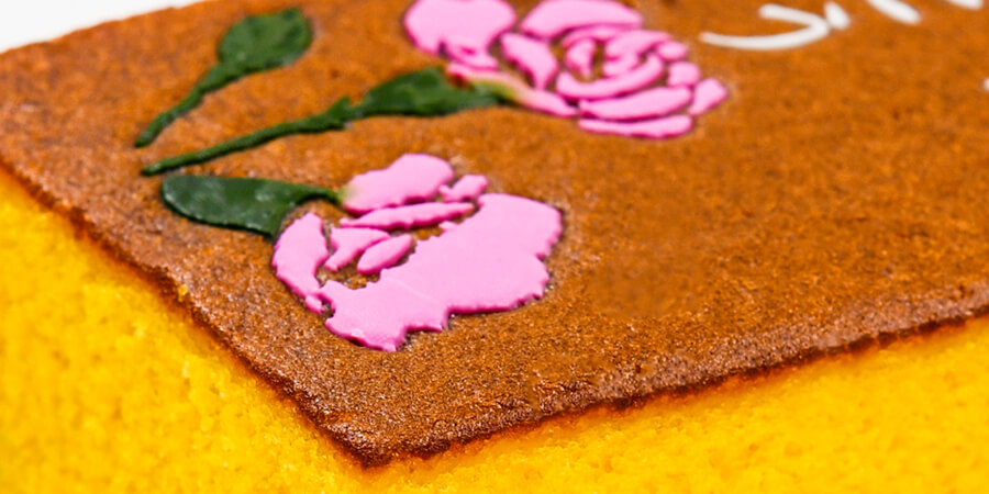 カーネーションとメッセージの絵柄